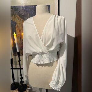 Wilfred Cream Wrap Blouse